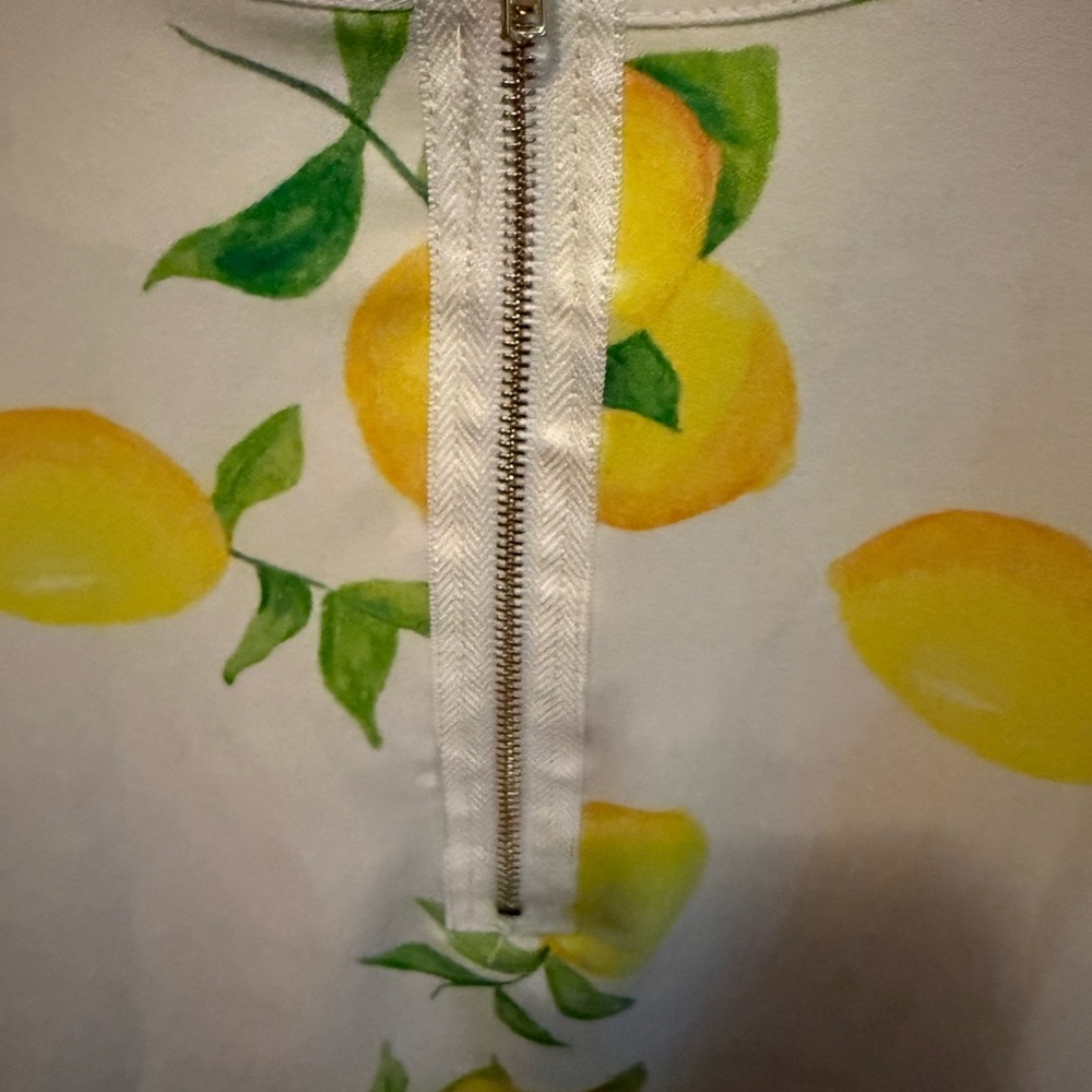 White and Yellow Ruffled Crop Tank Top GUC - Picture 3 of 6